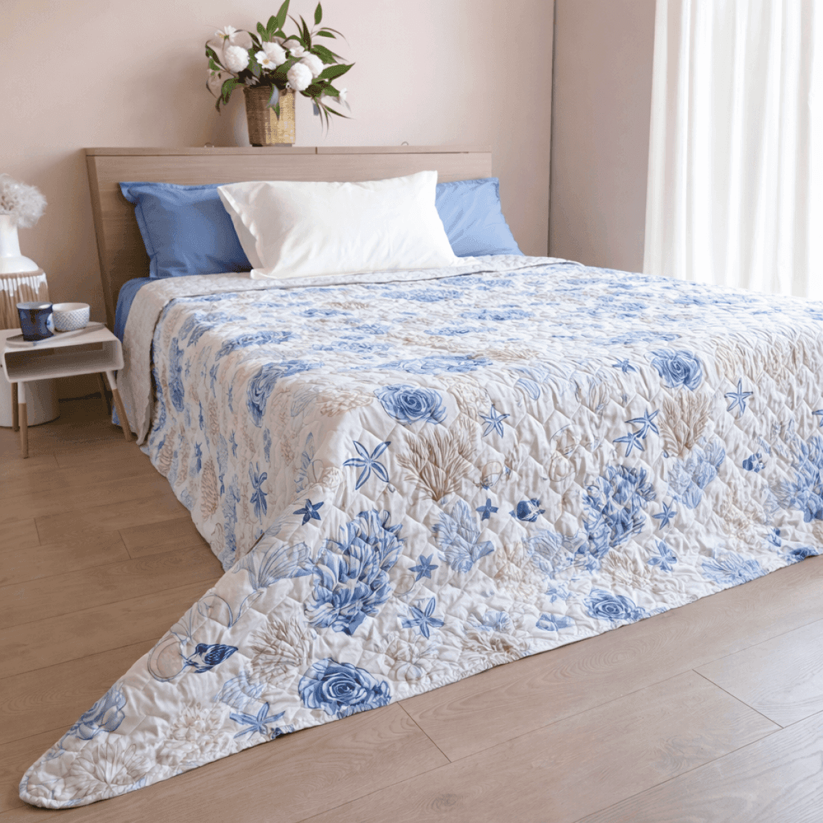 Trapuntino Primaverile Matrimoniale Marea in 100% Cotone | Pietro Zanetti Home Immagine del prodotto Trapuntino Primaverile Matrimoniale Marea in 100% Cotone | Pietro Zanetti Home