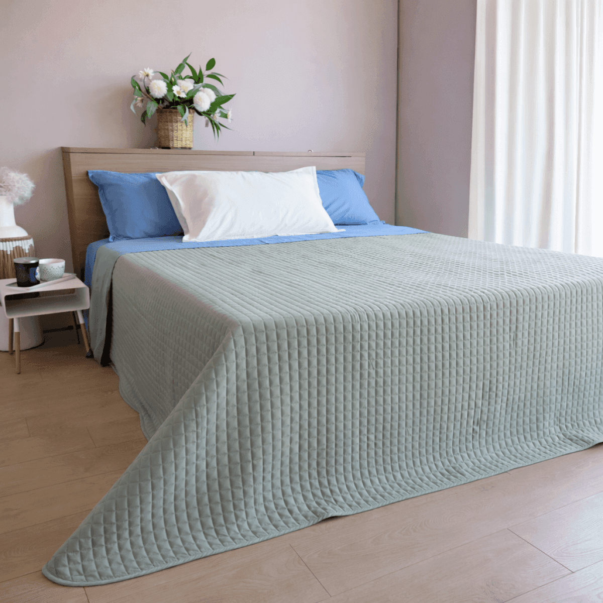 Trapuntino Primaverile Matrimoniale Quilt in Raso di Cotone - 4 Colori | Pietro Zanetti Home Immagine del prodotto Trapuntino Primaverile Matrimoniale Quilt in Raso di Cotone - 4 Colori | Pietro Zanetti Home