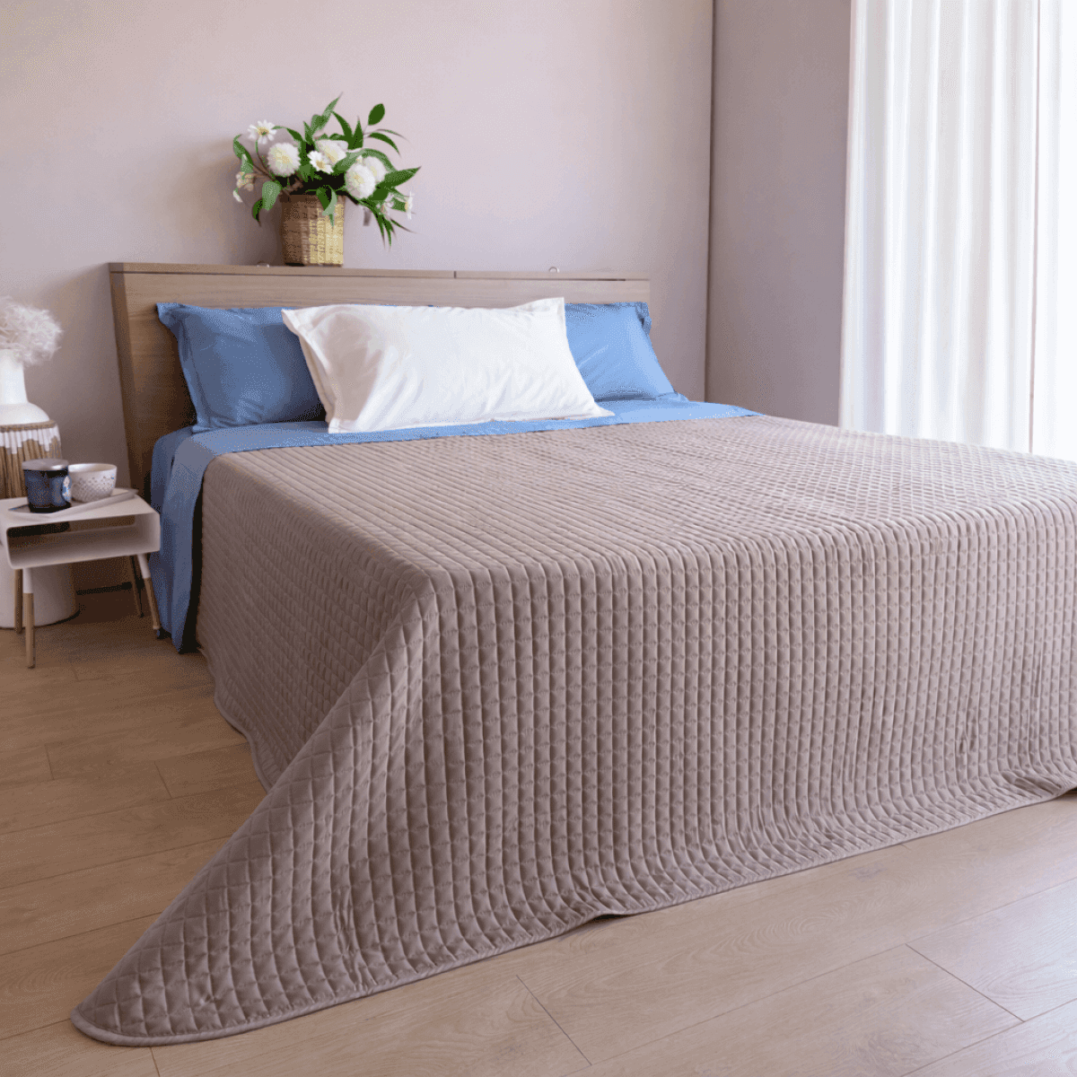 Trapuntino Primaverile Matrimoniale Quilt in Raso di Cotone - 4 Colori | Pietro Zanetti Home Immagine del prodotto Trapuntino Primaverile Matrimoniale Quilt in Raso di Cotone - 4 Colori | Pietro Zanetti Home