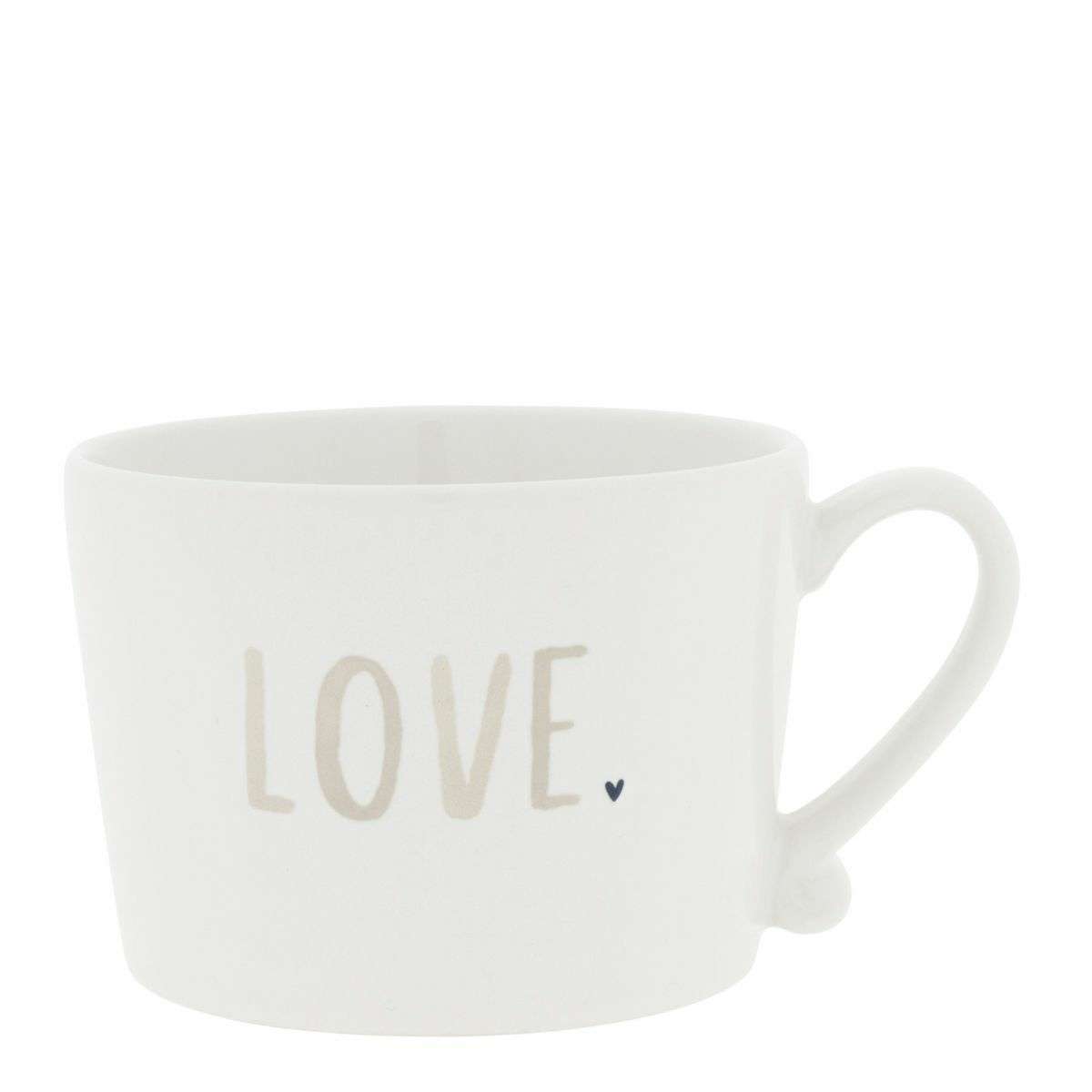 Mug in Ceramica Bianca Love Beige | Bastion Collections Immagine del prodotto Mug in Ceramica Bianca Love Beige | Bastion Collections