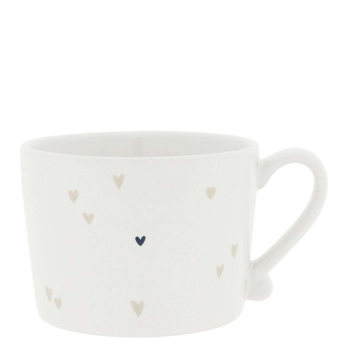 Mug in Ceramica Bianca Hearts Natural | Bastion Collections Immagine del prodotto Mug in Ceramica Bianca Hearts Natural | Bastion Collections