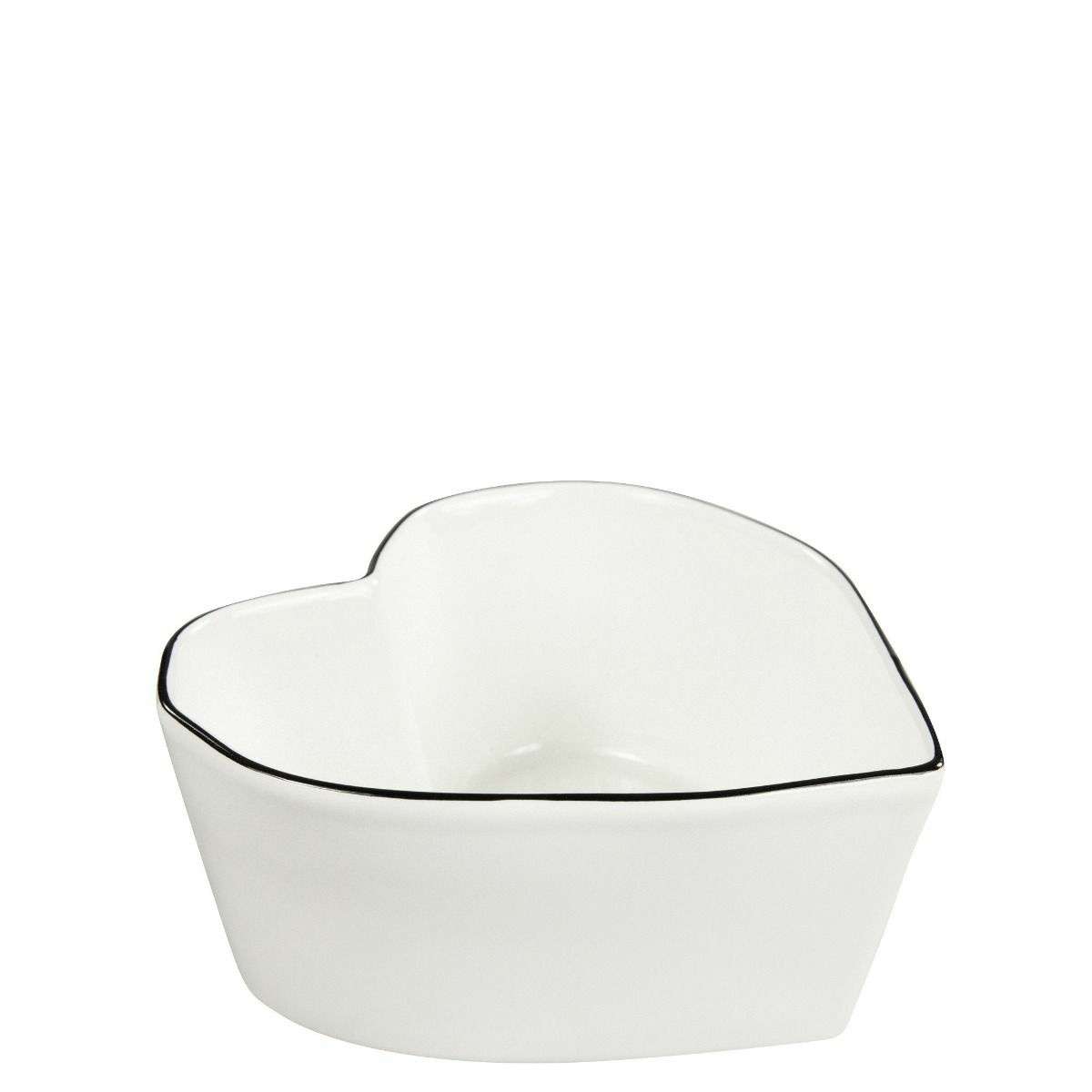 Ciotola Grande a forma di Cuore con Bordino Nero | Bastion Collections Immagine del prodotto Ciotola Grande a forma di Cuore con Bordino Nero | Bastion Collections