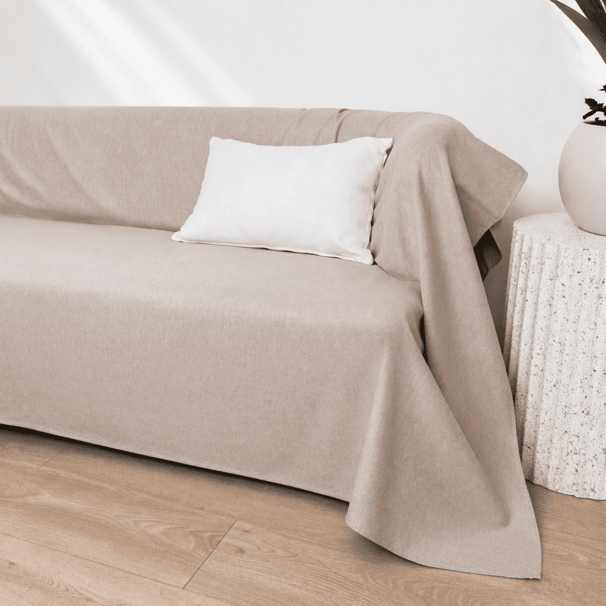 Copridivano - Copritutto Tinta Unita Easy Beige in cotone (2 misure) | Pietro Zanetti Home Immagine del prodotto Copridivano - Copritutto Tinta Unita Easy Beige in cotone (2 misure) | Pietro Zanetti Home