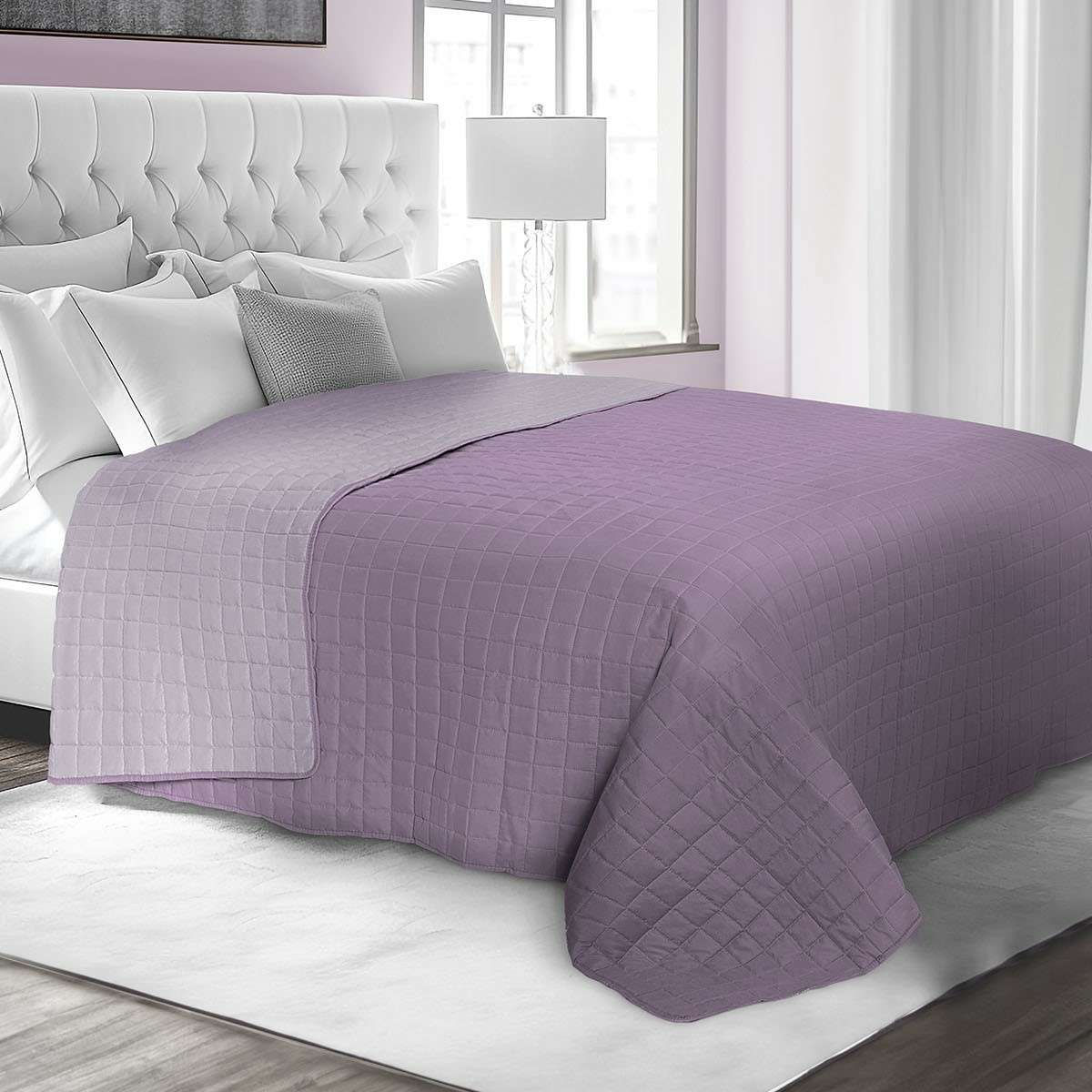 Trapuntino Primaverile Una Piazza e Mezza Bicolor in Microfibra - 7 colori | Daunex Immagine del prodotto Trapuntino Primaverile Una Piazza e Mezza Bicolor in Microfibra - 7 colori | Daunex