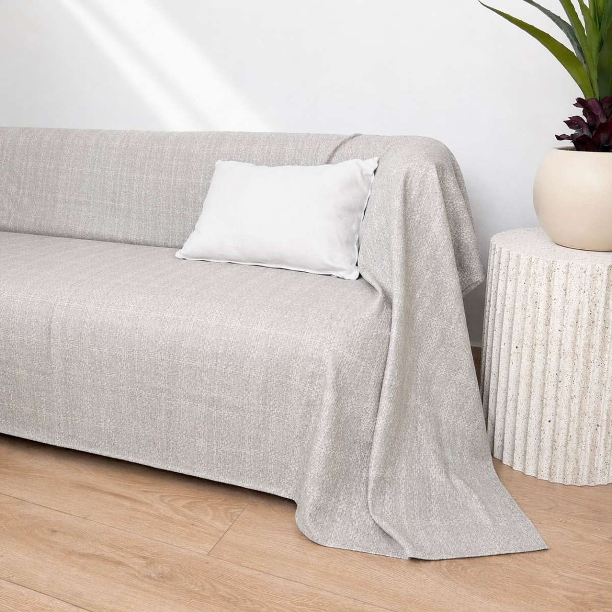 Copridivano - Copritutto Fraser Grigio in cotone - 2 misure | Pietro Zanetti Home Immagine del prodotto Copridivano - Copritutto Fraser Grigio in cotone - 2 misure | Pietro Zanetti Home