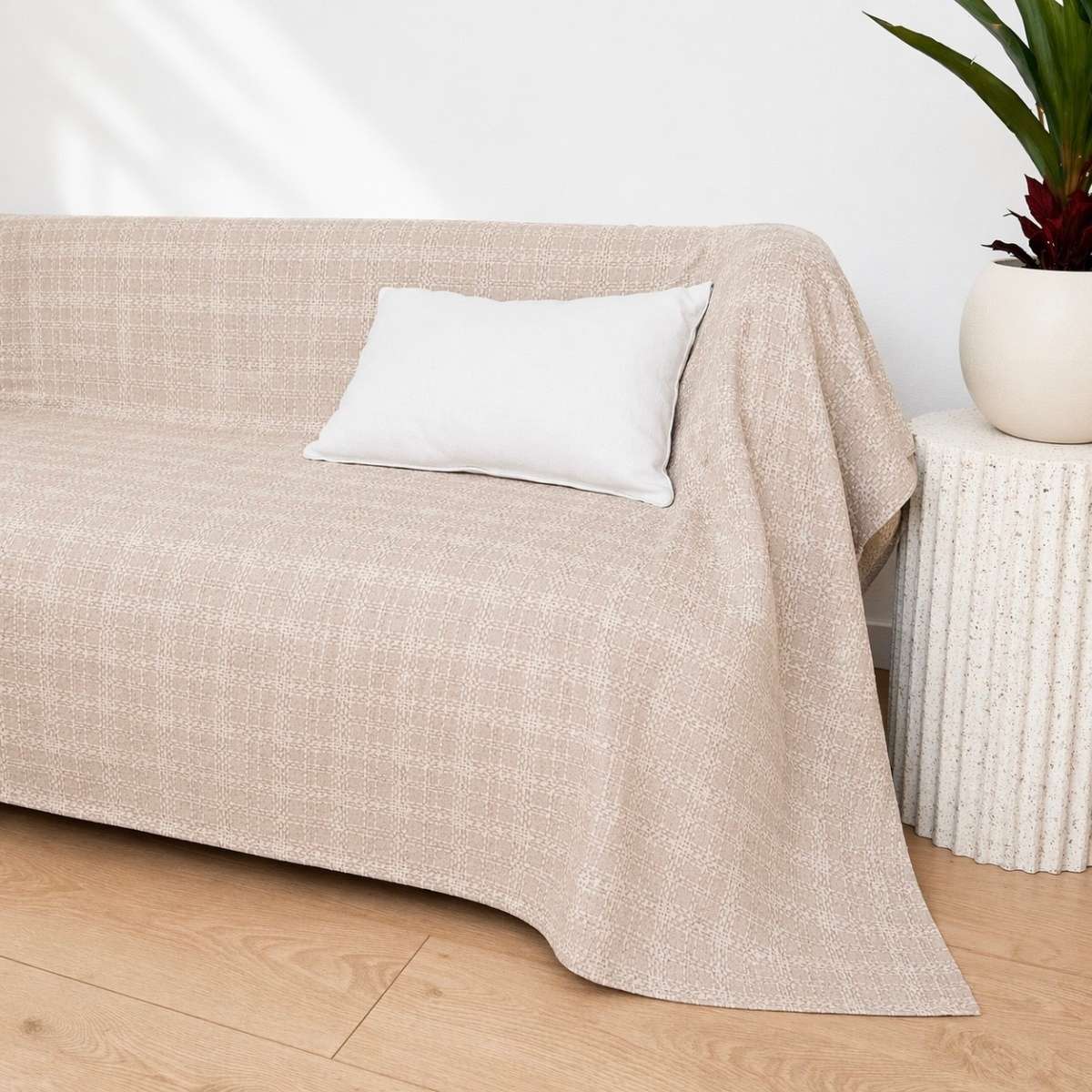 Copridivano - Copritutto Fraser Tortora in cotone - 2 misure | Pietro Zanetti Home Immagine del prodotto Copridivano - Copritutto Fraser Tortora in cotone - 2 misure | Pietro Zanetti Home