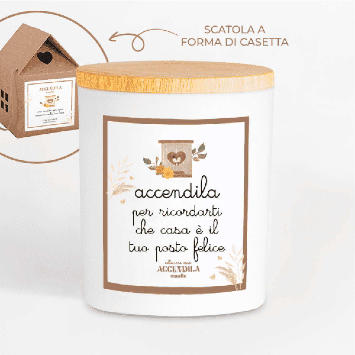 Candela Accendila - Casa Posto Felice | Accendila Candle Immagine del prodotto Candela Accendila - Casa Posto Felice | Accendila Candle
