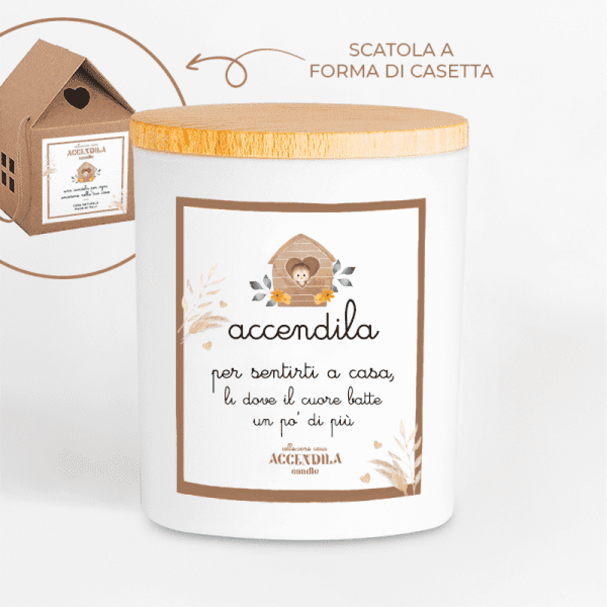 Candela Accendila - Sentirti a casa | Accendila Candle Immagine del prodotto Candela Accendila - Sentirti a casa | Accendila Candle