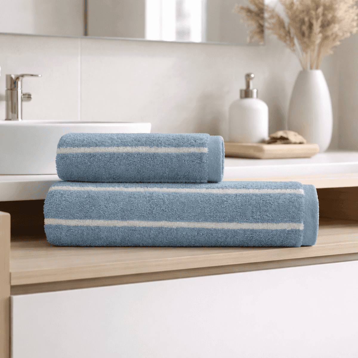 Set Asciugamani Saint Louis in cotone Tinto Filo - 4 Colori | Cogal Immagine del prodotto Set Asciugamani Saint Louis in cotone Tinto Filo - 4 Colori | Cogal