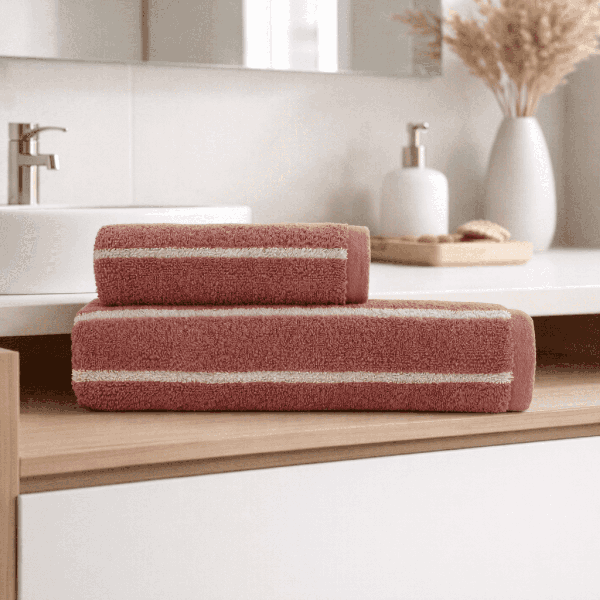 Set Asciugamani Saint Louis in cotone Tinto Filo - 4 Colori | Cogal Immagine del prodotto Set Asciugamani Saint Louis in cotone Tinto Filo - 4 Colori | Cogal