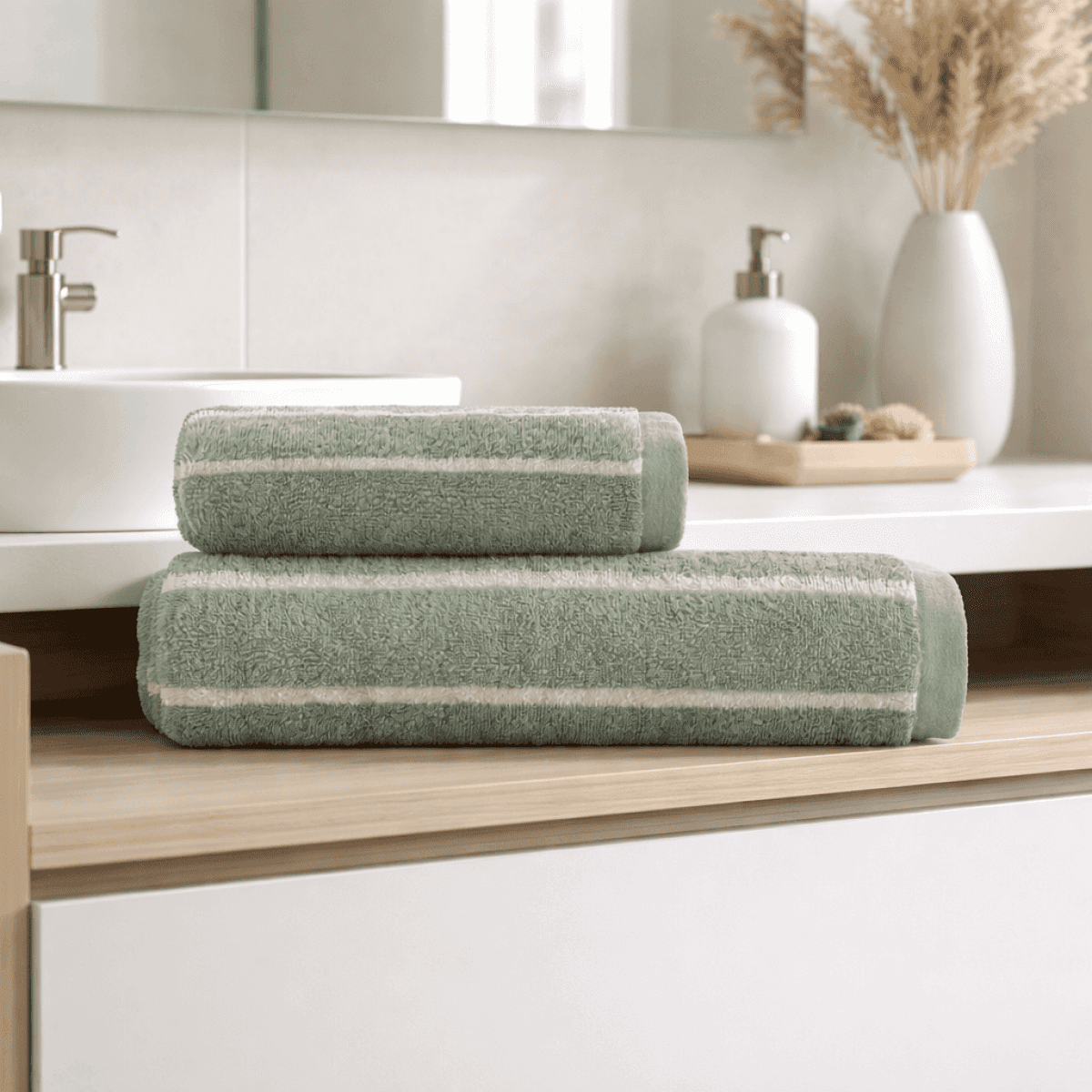 Set Asciugamani Saint Louis in cotone Tinto Filo - 4 Colori | Cogal Immagine del prodotto Set Asciugamani Saint Louis in cotone Tinto Filo - 4 Colori | Cogal