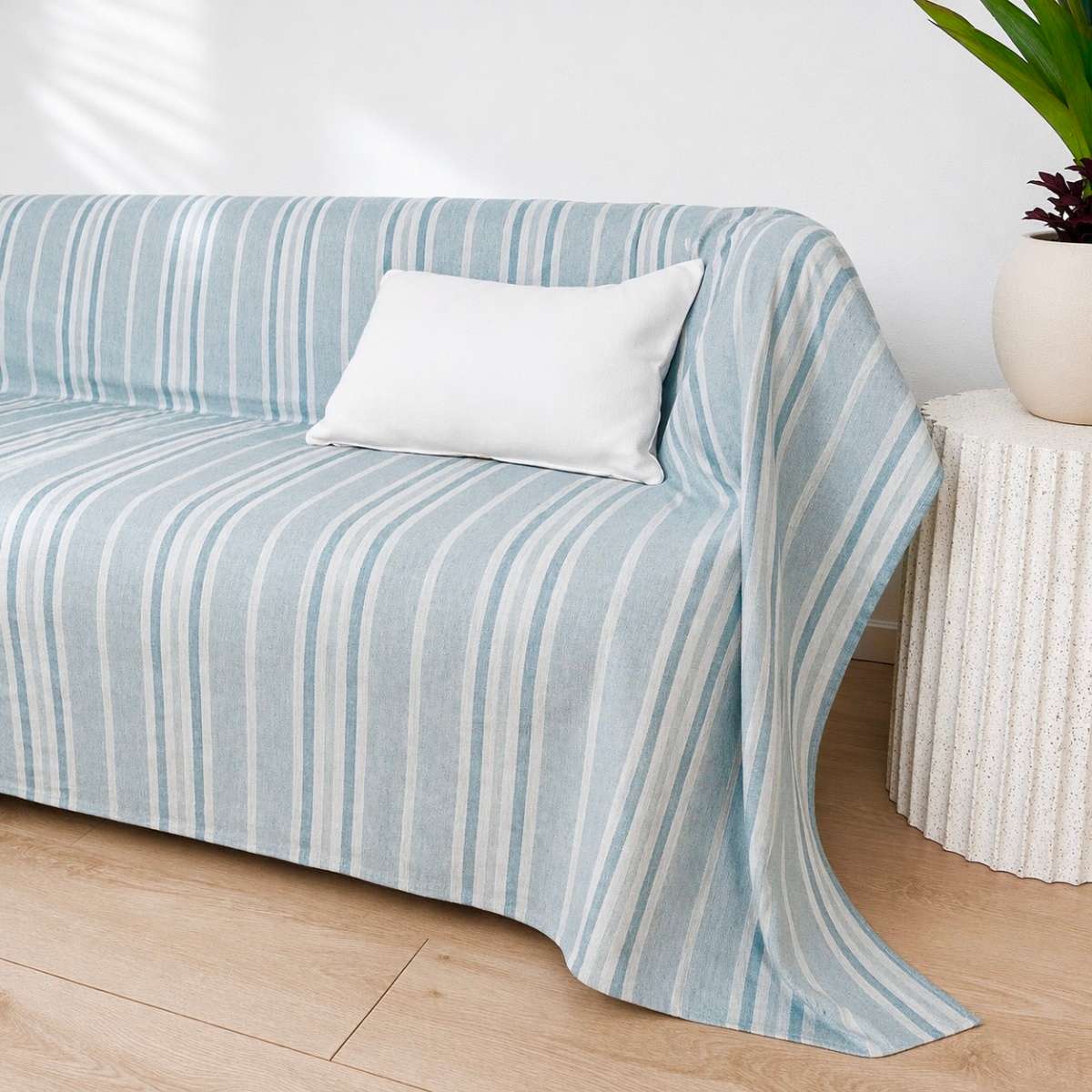 Copridivano - Copritutto Corvin Petrolio in cotone - 2 misure | Pietro Zanetti Home Immagine del prodotto Copridivano - Copritutto Corvin Petrolio in cotone - 2 misure | Pietro Zanetti Home