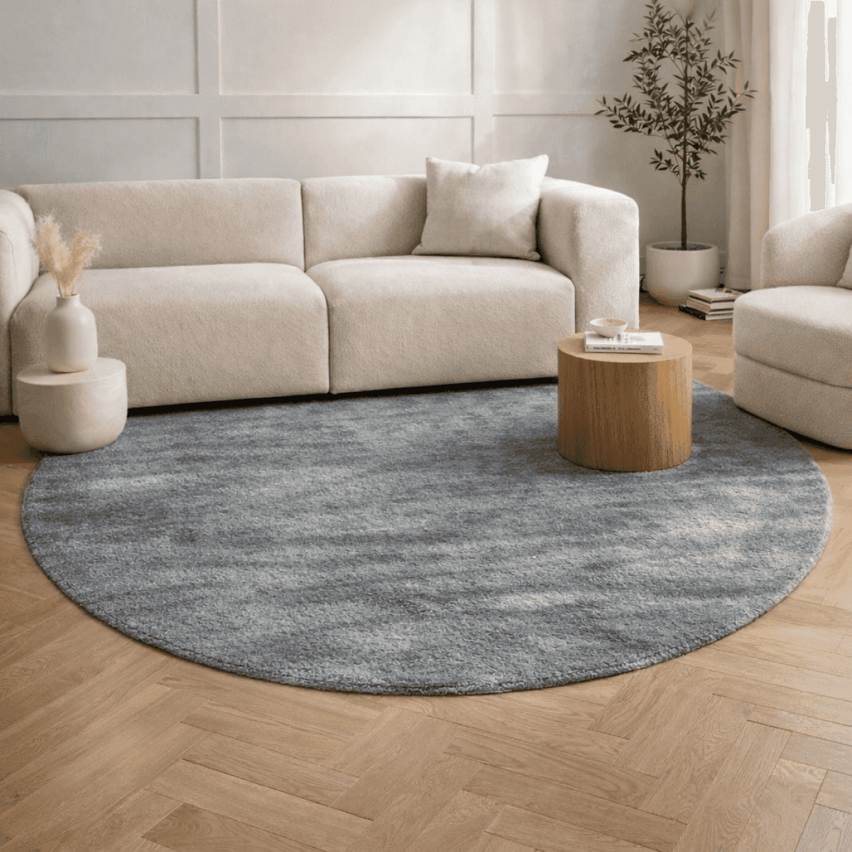 Tappeto Rotondo Savoy Tinta Unita Silver - 3 Misure | Pietro Zanetti Home Immagine del prodotto Tappeto Rotondo Savoy Tinta Unita Silver - 3 Misure | Pietro Zanetti Home