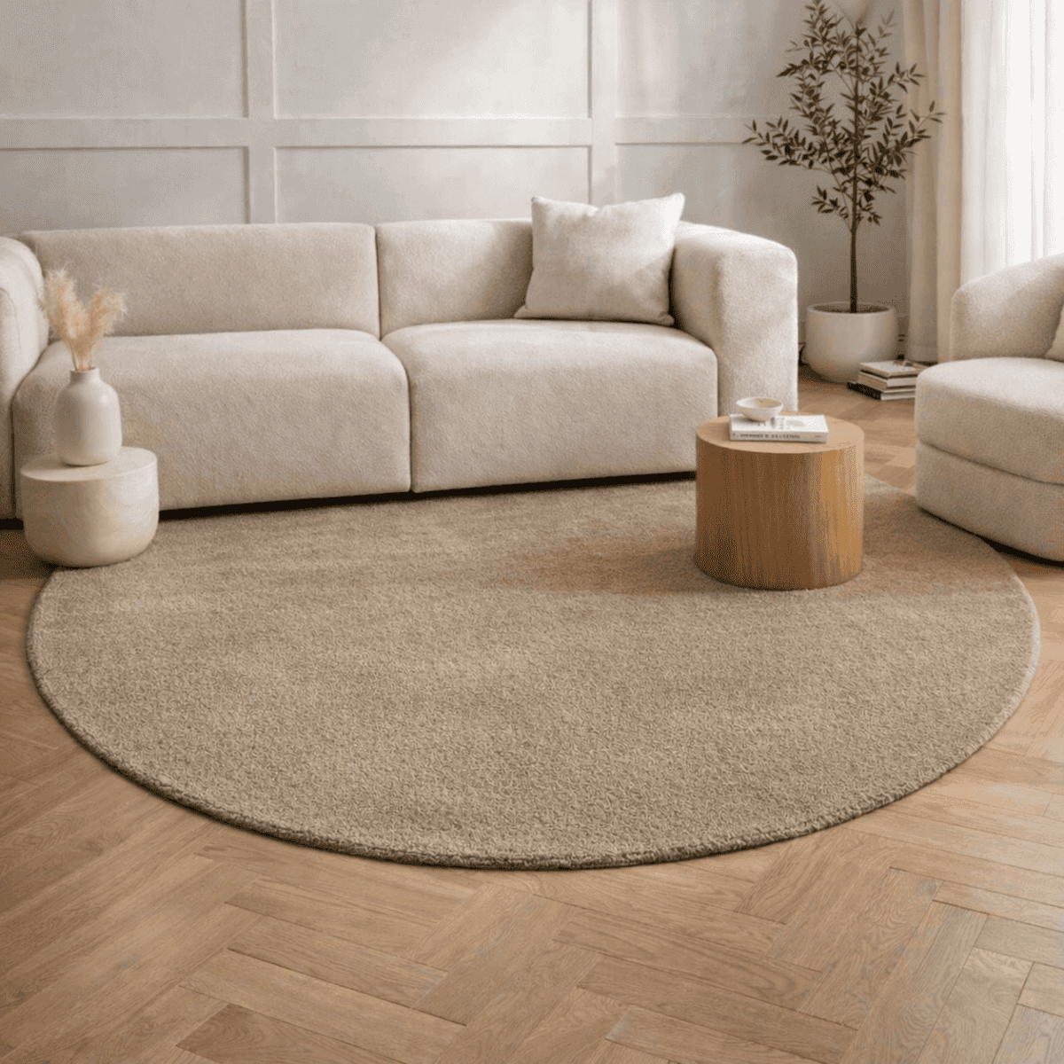 Tappeto Rotondo Savoy Tinta Unita Latte - 3 Misure | Pietro Zanetti Home Immagine del prodotto Tappeto Rotondo Savoy Tinta Unita Latte - 3 Misure | Pietro Zanetti Home