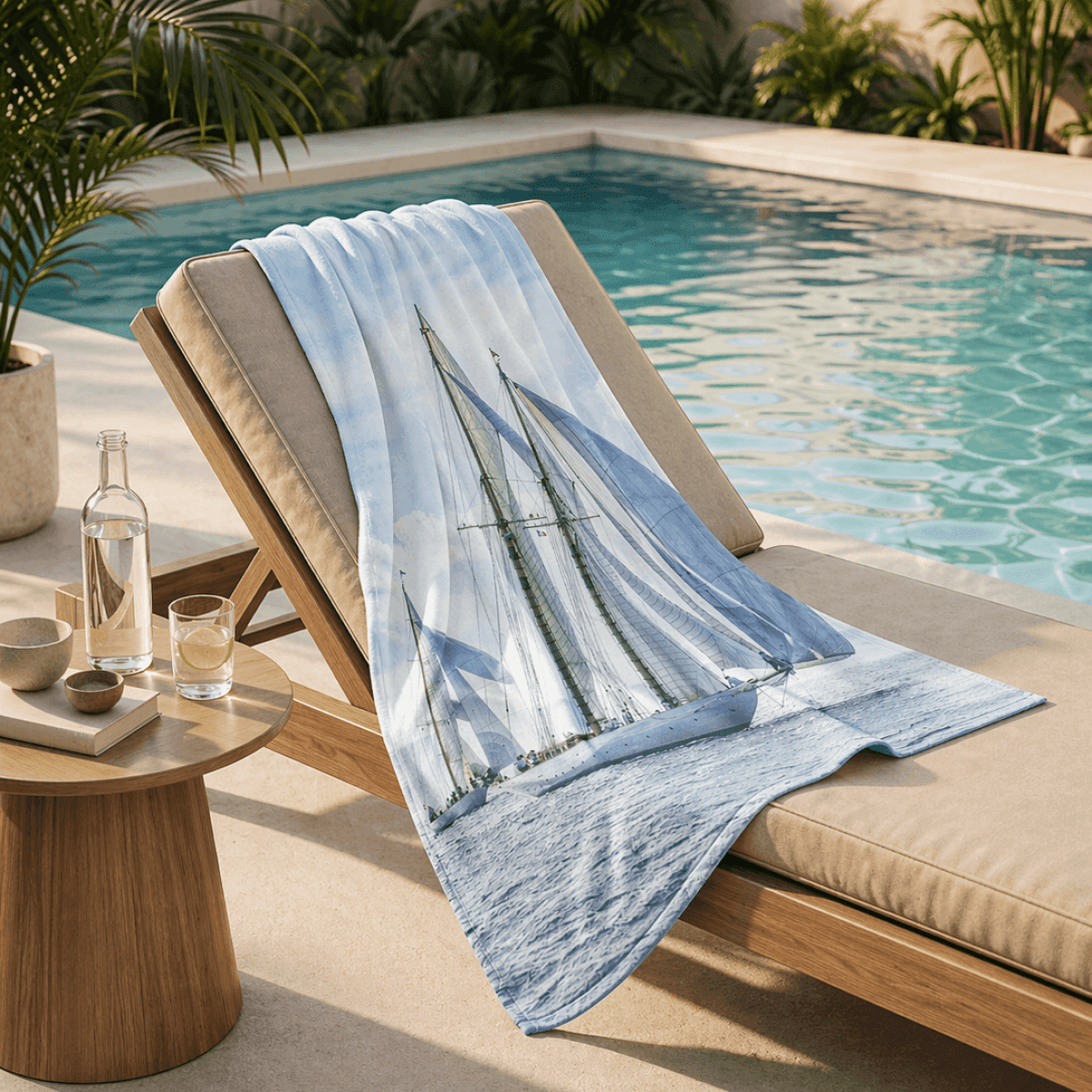 Telo Mare Ustica 90x175cm in 100% Cotone | Daunex Immagine del prodotto Telo Mare Ustica 90x175cm in 100% Cotone | Daunex