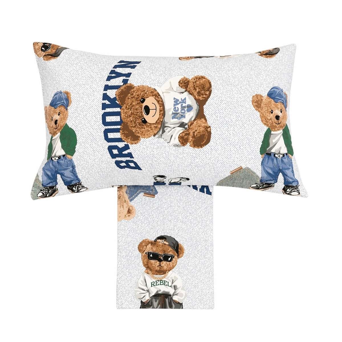 Completo Lenzuola Singolo Teddy in 100% Cotone - 2 Colori | Pietro Zanetti Home Immagine del prodotto Completo Lenzuola Singolo Teddy in 100% Cotone - 2 Colori | Pietro Zanetti Home