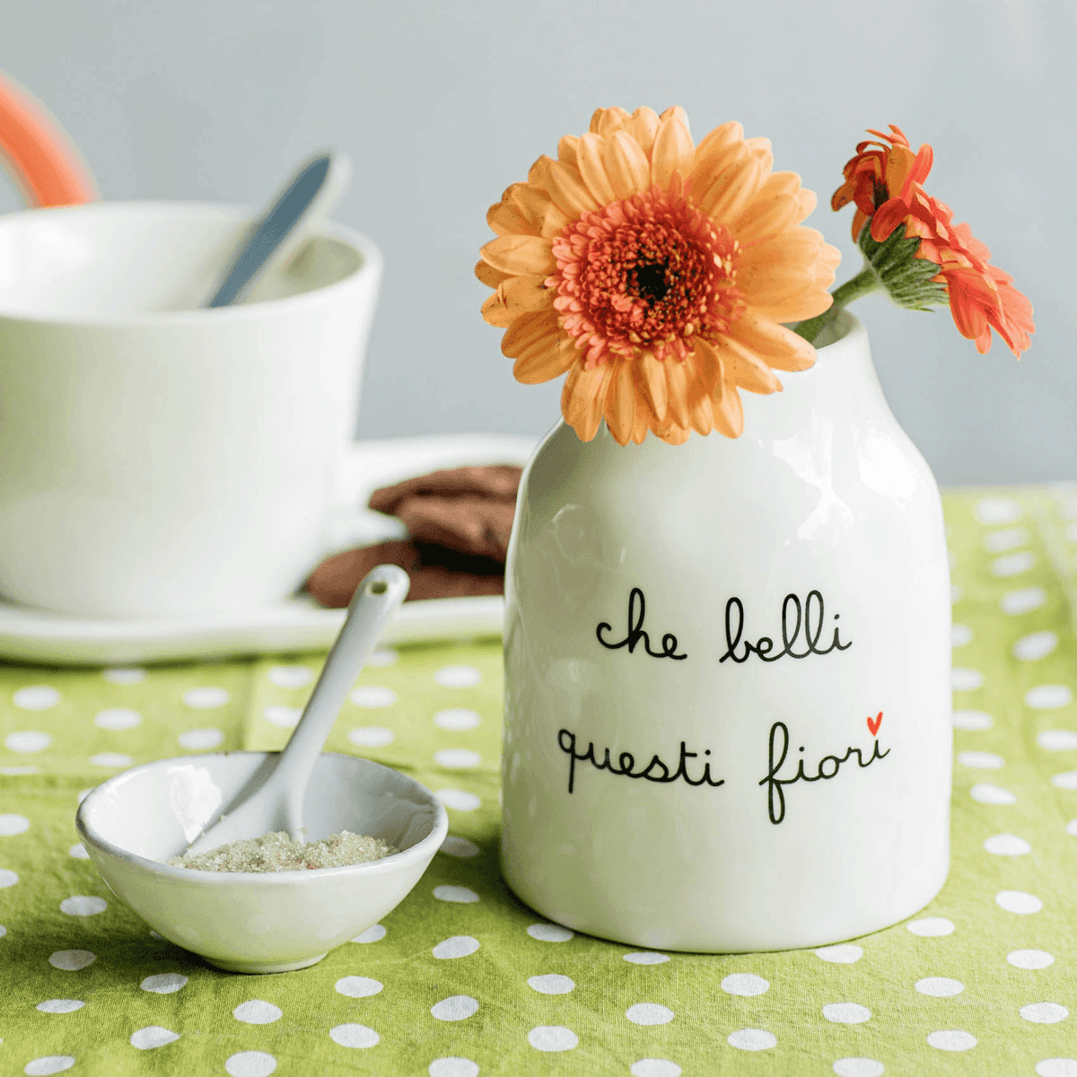 Vaso in Ceramica Che Belli Questi Fiori 10 x h13 cm S | Simple Day Immagine del prodotto Vaso in Ceramica Che Belli Questi Fiori 10 x h13 cm S | Simple Day