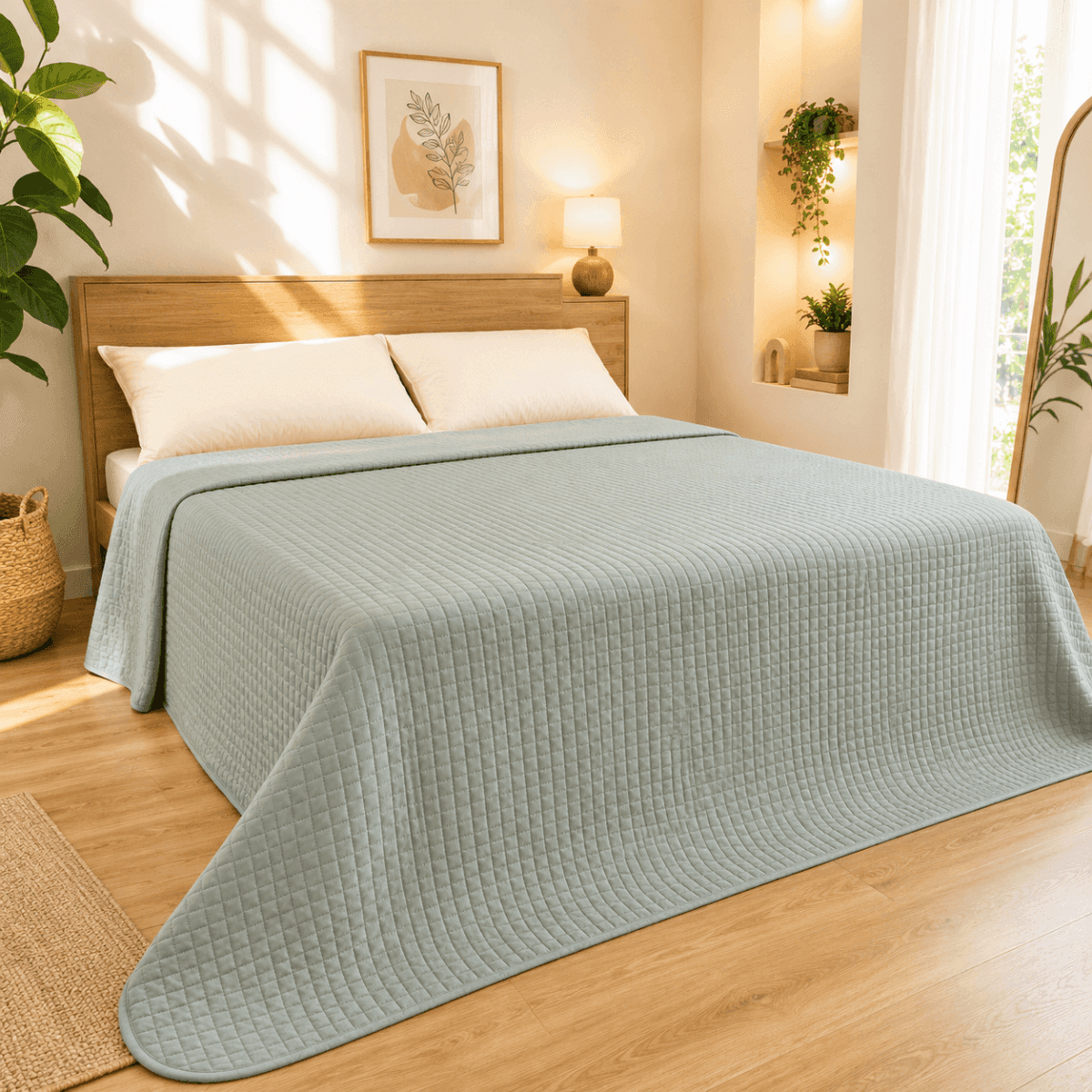 Trapuntino Primaverile Matrimoniale Quilt in Raso di Cotone - 4 Colori | Pietro Zanetti Home Immagine del prodotto Trapuntino Primaverile Matrimoniale Quilt in Raso di Cotone - 4 Colori | Pietro Zanetti Home