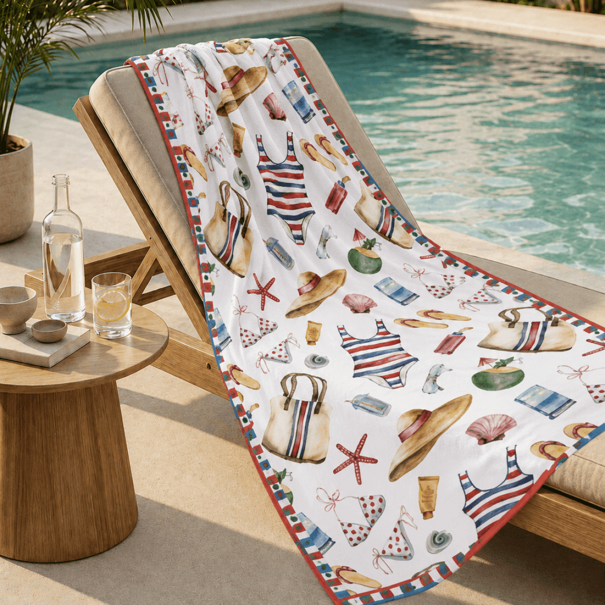 Telo Mare Compact Dry Lagoon 100x170 cm | Daunex Immagine del prodotto Telo Mare Compact Dry Lagoon 100x170 cm | Daunex