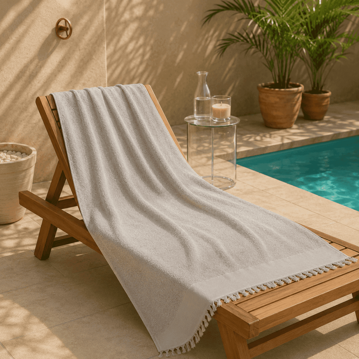 Telo Mare Palau 100x200 cm in Cotone e Spugna - 4 Colori | Cavalieri Spa Immagine del prodotto Telo Mare Palau 100x200 cm in Cotone e Spugna - 4 Colori | Cavalieri Spa