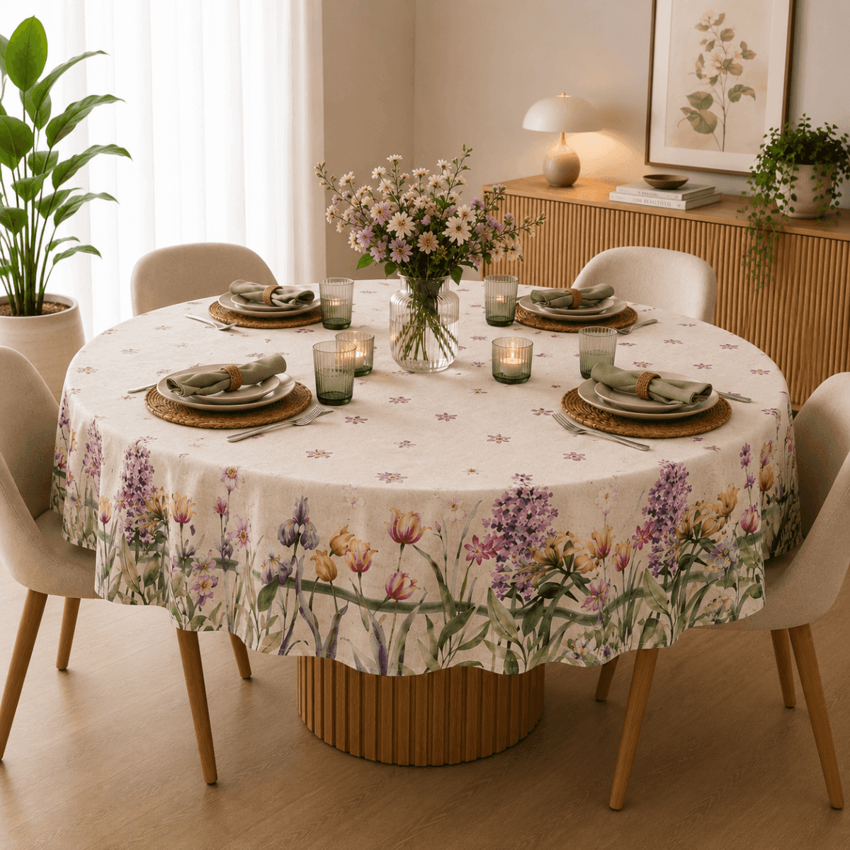 Tovaglia Rotonda Antimacchia Fior diam 180 cm | Pietro Zanetti Home Immagine del prodotto Tovaglia Rotonda Antimacchia Fior diam 180 cm | Pietro Zanetti Home
