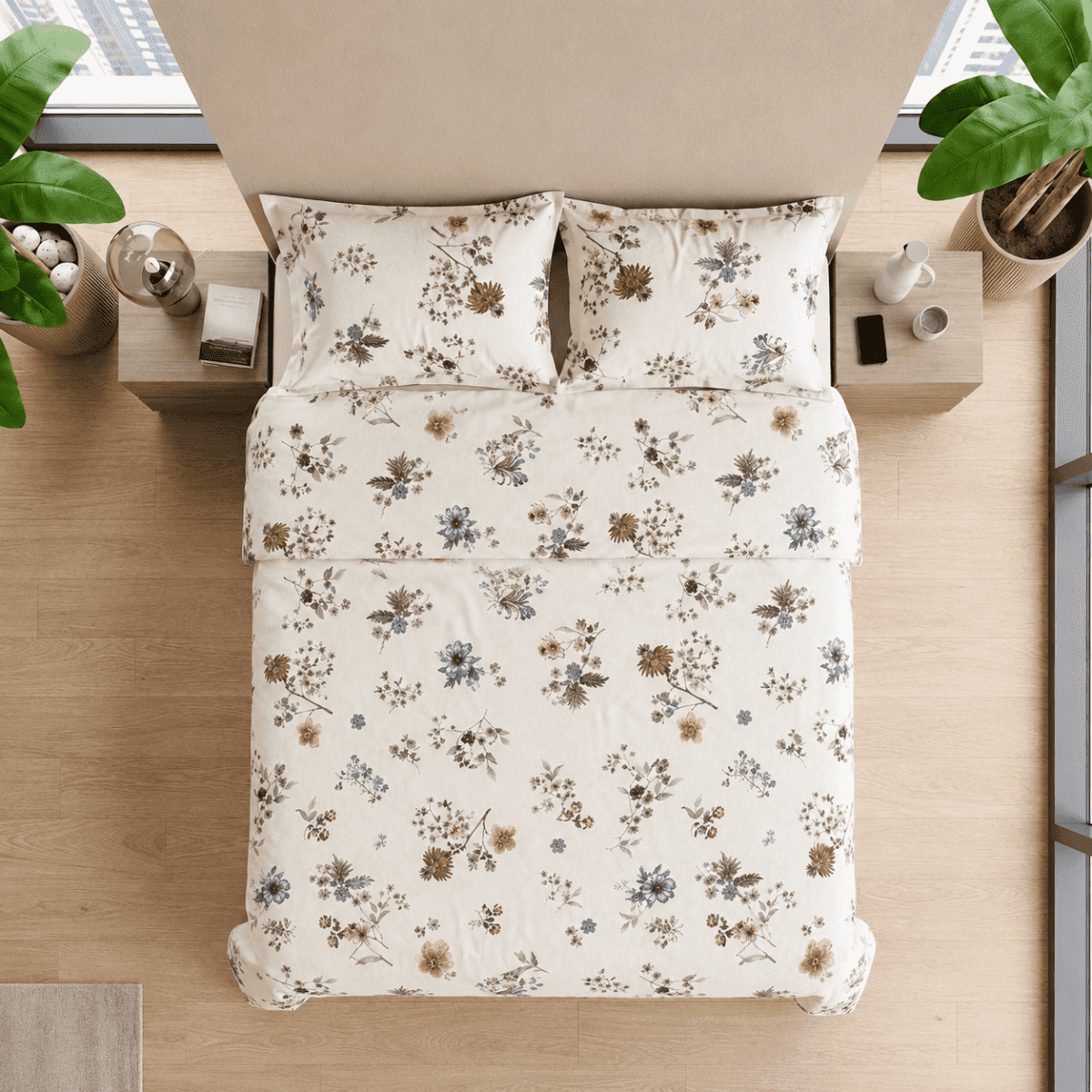 Completo Letto Matrimoniale Bilboa in Raso di Cotone | Tessitura Toscana Telerie Immagine del prodotto Completo Letto Matrimoniale Bilboa in Raso di Cotone | Tessitura Toscana Telerie