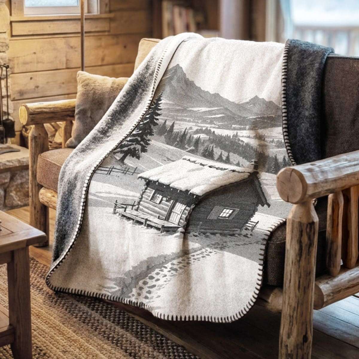 Coperta Singola Baita Jacquard 150x200 cm - 2 Colori | Daunex Immagine del prodotto Coperta Singola Baita Jacquard 150x200 cm - 2 Colori | Daunex