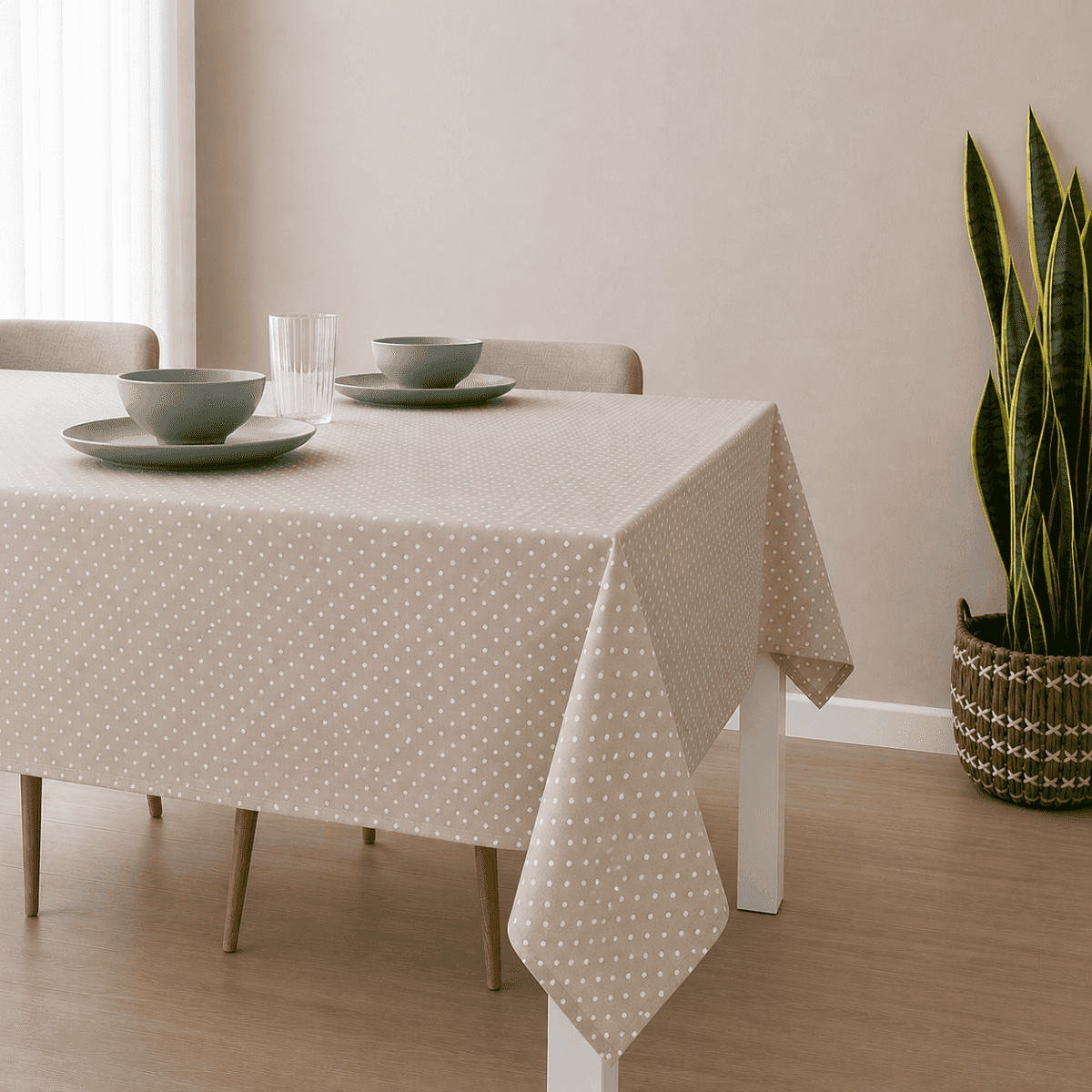 Tovaglia Rotonda Pois Bianchi in cotone 180 cm | Pietro Zanetti Home Immagine del prodotto Tovaglia Rotonda Pois Bianchi in cotone 180 cm | Pietro Zanetti Home