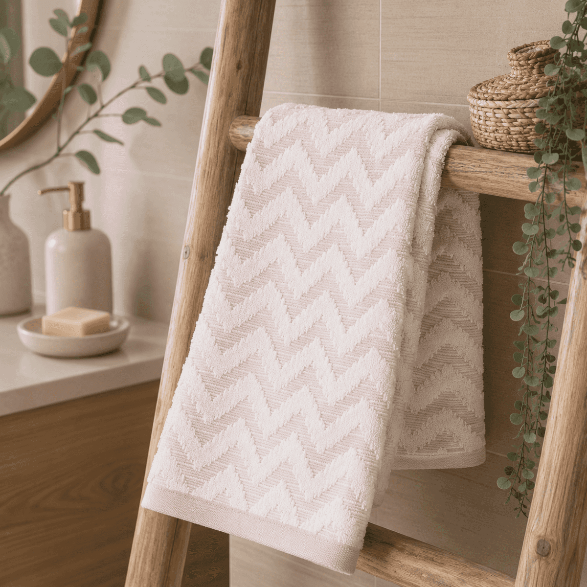 Asciugamano Viso Zig Zag in Jacquard 100% Cotone 60x110 cm | Pietro Zanetti Home Immagine del prodotto Asciugamano Viso Zig Zag in Jacquard 100% Cotone 60x110 cm | Pietro Zanetti Home