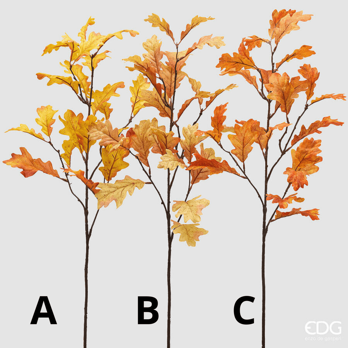 Ramo di Quercia Artificiale h80 cm - 3 Colori | EDG Enzo De Gasperi Immagine del prodotto Ramo di Quercia Artificiale h80 cm - 3 Colori | EDG Enzo De Gasperi