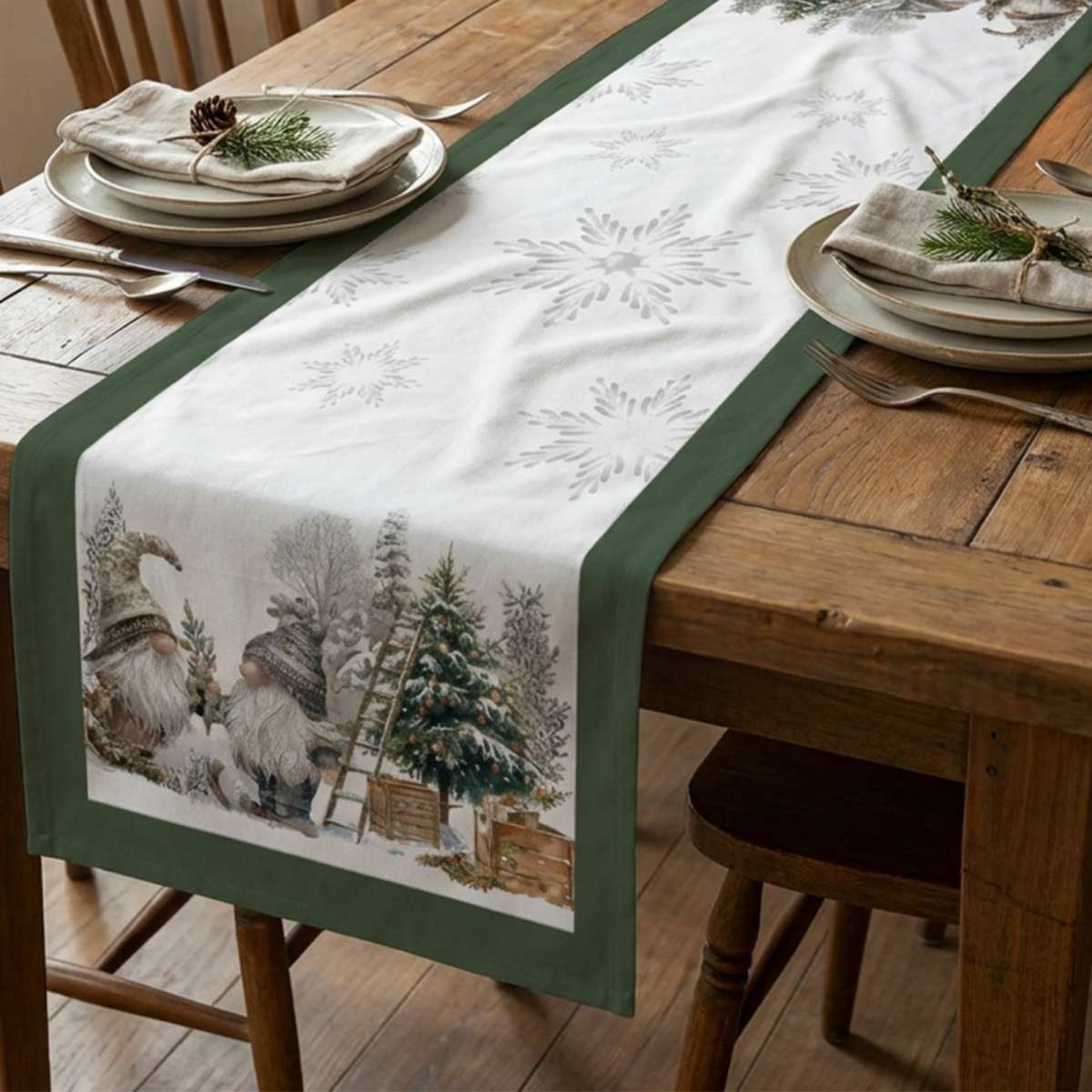 Runner Gnomi Incantati 45x150 cm in Cotone | Daunex Immagine del prodotto Runner Gnomi Incantati 45x150 cm in Cotone | Daunex