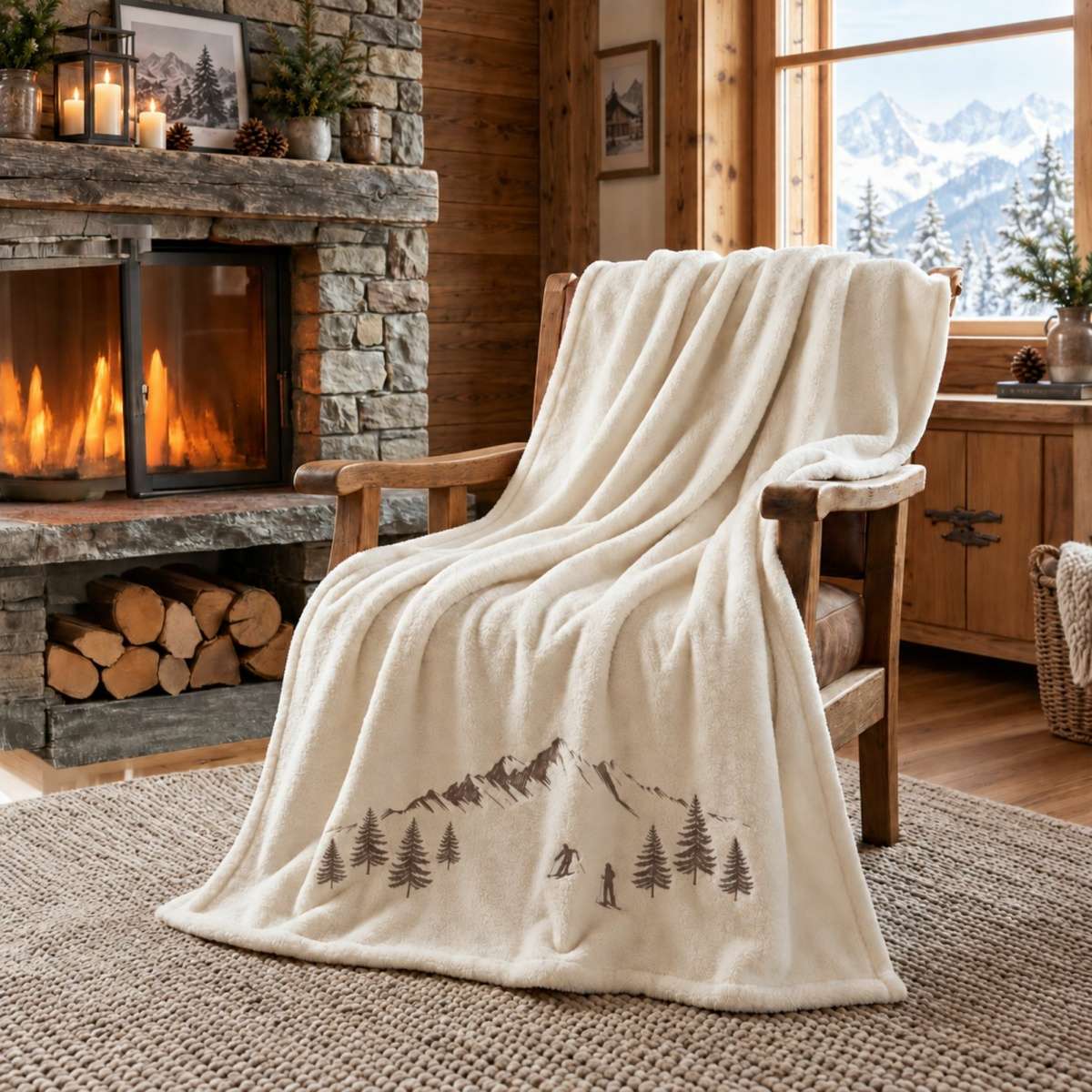 Coperta Singola Nordico Ricamato in Microfibra 150x200 cm - 3 Colori | Daunex Immagine del prodotto Coperta Singola Nordico Ricamato in Microfibra 150x200 cm - 3 Colori | Daunex