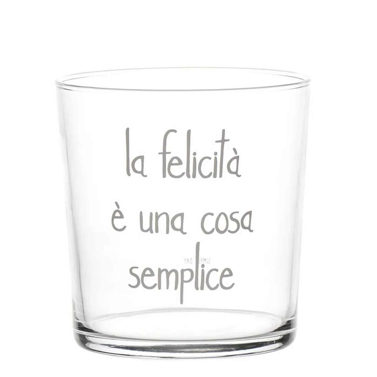 Set 2 Bicchieri in vetro temperato La Felicità è una cosa Semplice 35.5 cl | Simple Day Immagine del prodotto Set 2 Bicchieri in vetro temperato La Felicità è una cosa Semplice 35.5 cl | Simple Day