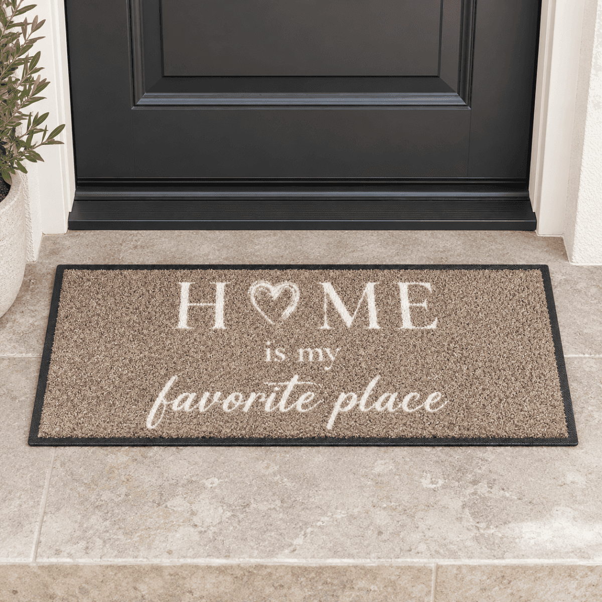 Tappeto In-Outdoor "Home is My Favourite Place" 30x75cm | Pietro Zanetti Home Immagine del prodotto Tappeto In-Outdoor "Home is My Favourite Place" 30x75cm | Pietro Zanetti Home