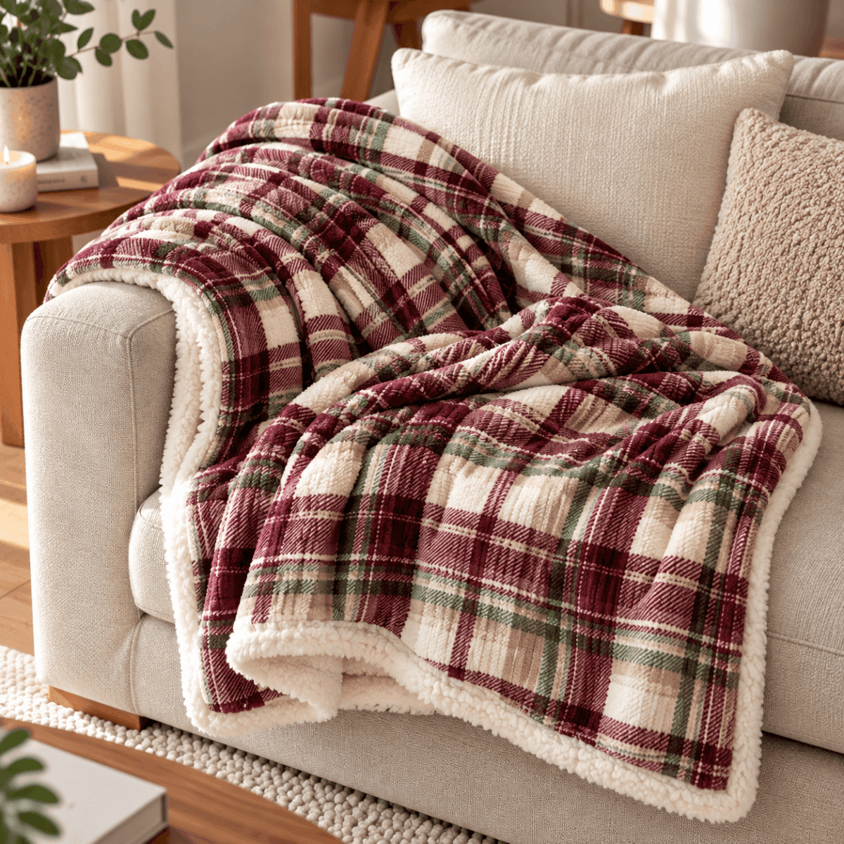 Coperta Matrimoniale Dudu in Morbida Flanella Jacquard Retro Sherpa - 2 Colori | Pietro Zanetti Home Immagine del prodotto Coperta Matrimoniale Dudu in Morbida Flanella Jacquard Retro Sherpa - 2 Colori | Pietro Zanetti Home
