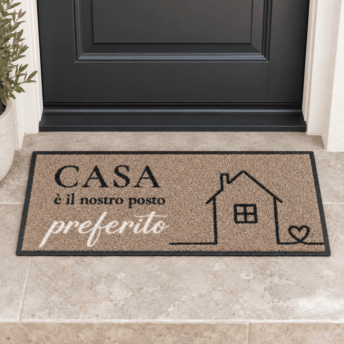 Tappeto In-Outdoor "Casa Posto Preferito" 30x75cm | Pietro Zanetti Home Immagine del prodotto Tappeto In-Outdoor "Casa Posto Preferito" 30x75cm | Pietro Zanetti Home