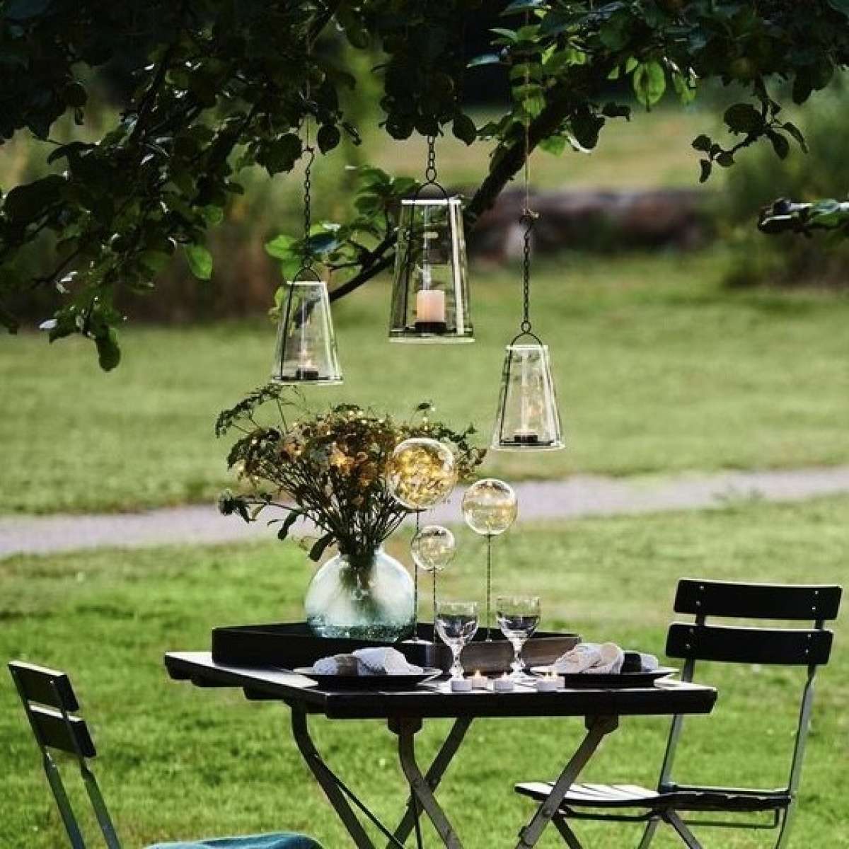 Blümelhuber Lanterna In Vetro E Metallo Da Giardino – Decorativa, Da Appendere O Appoggiare, 45x12 Cm