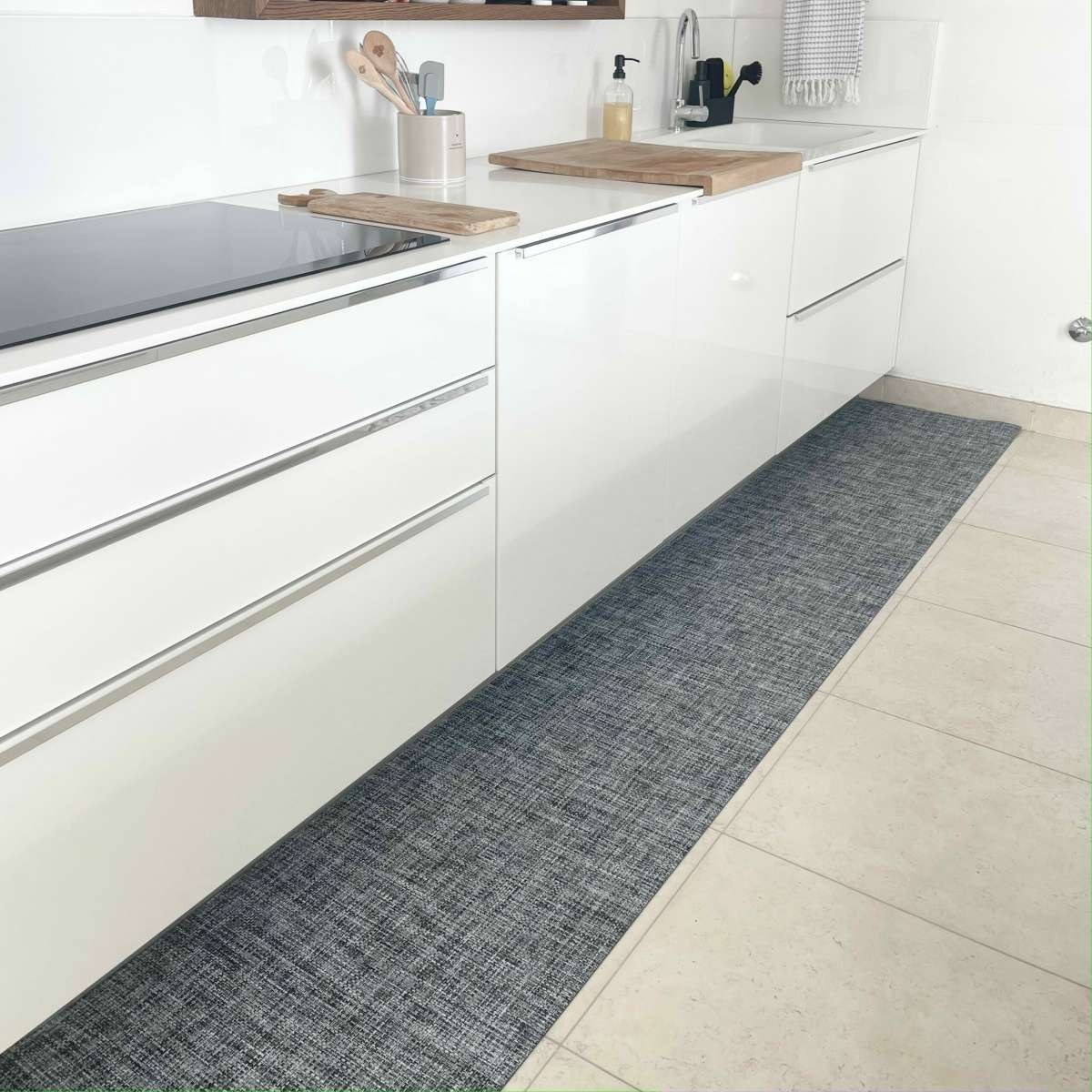 Tappeto Cucina A Metro Black And White In Pvc H 50 Cm Arredo Per La Tappeto Cucina A Metro Black And White In Pvc H 50 Cm Arredo Per La